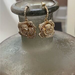Elegant Gold and Crystal Vintage Earrings
